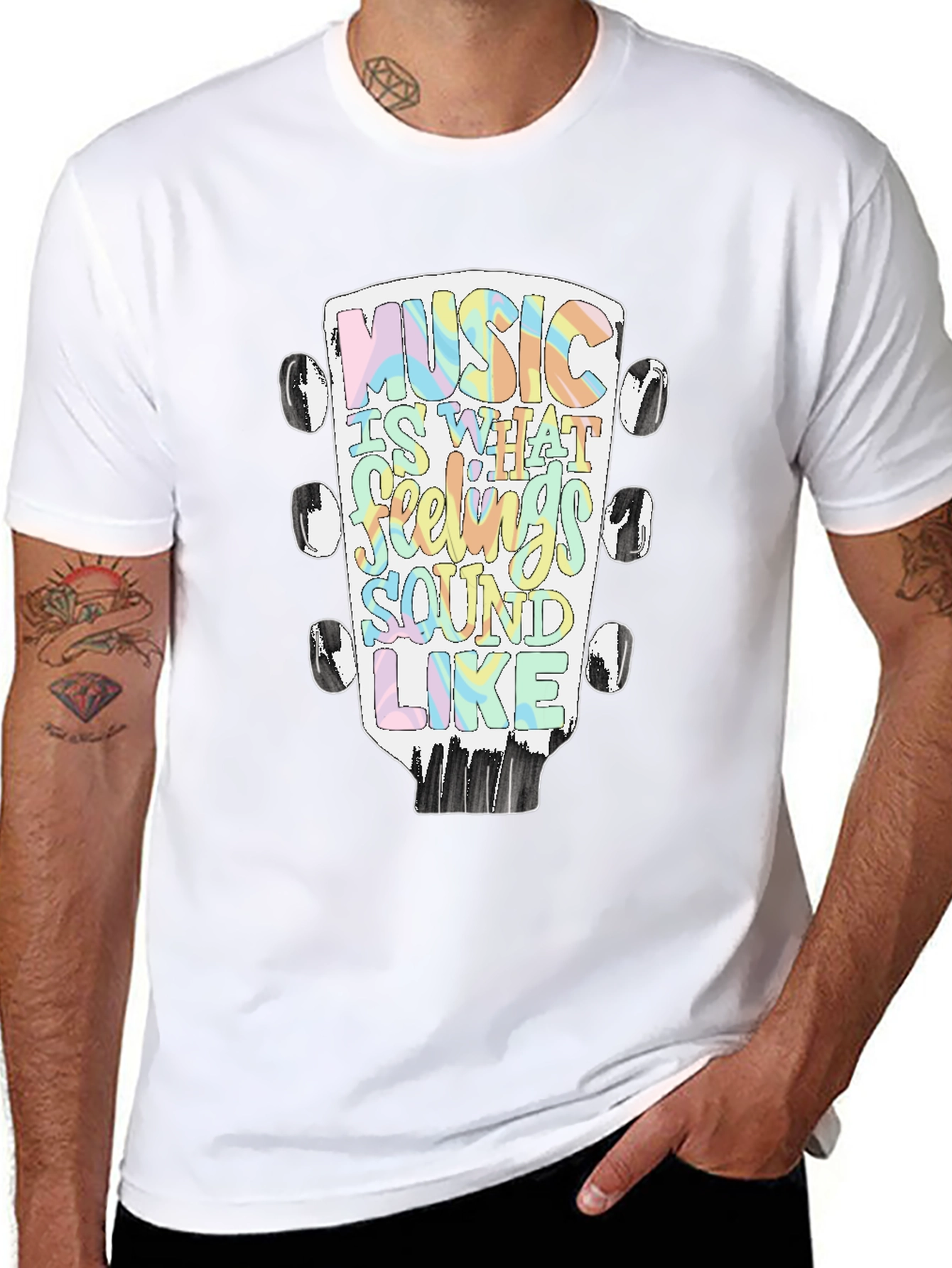 Music is What Feelings Sound Like Graphic Tee