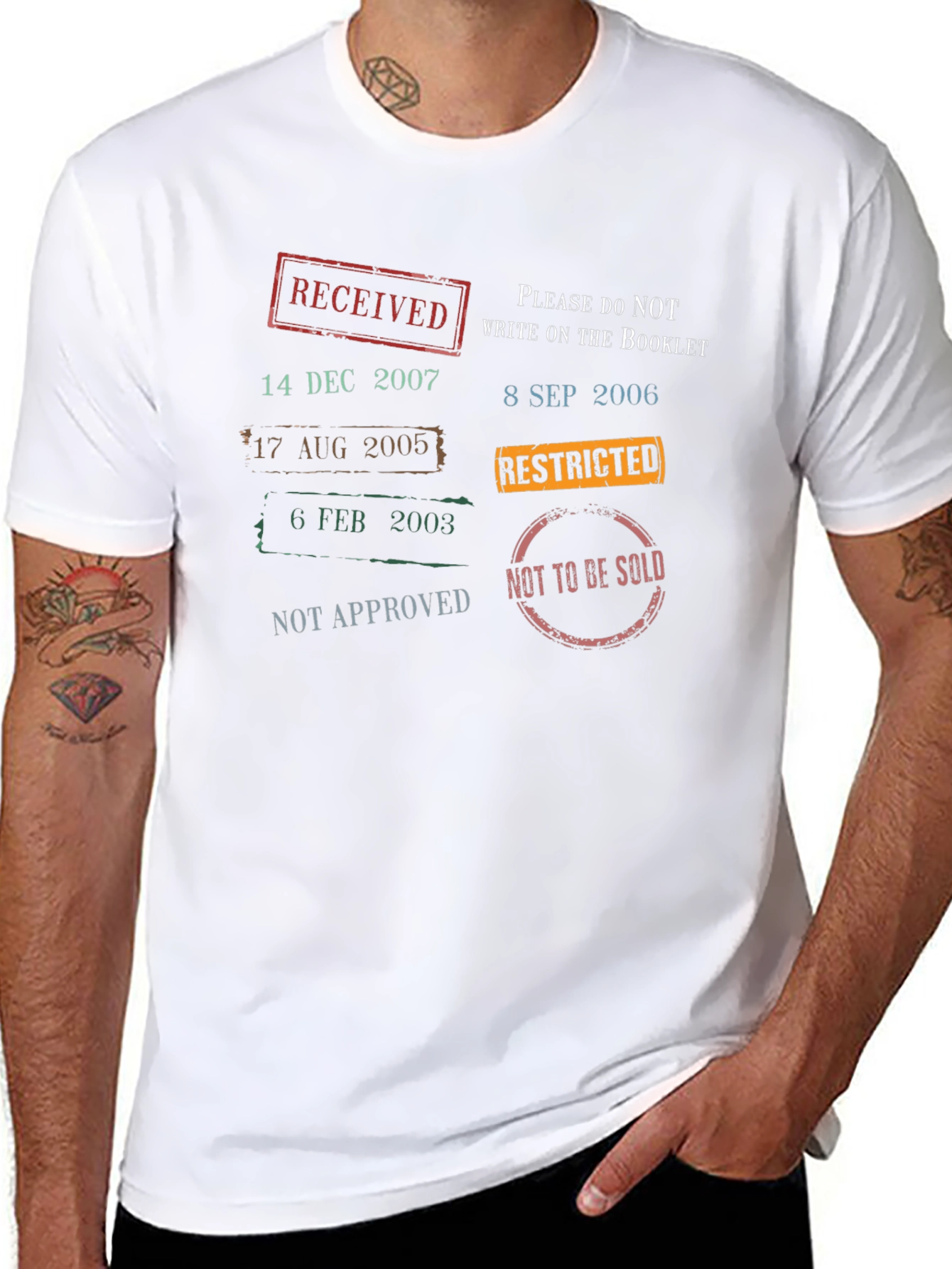 Novelty Stamp Print T-Shirt