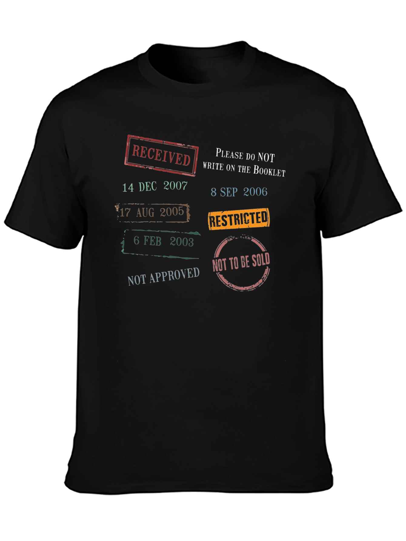 Novelty Stamp Print T-Shirt