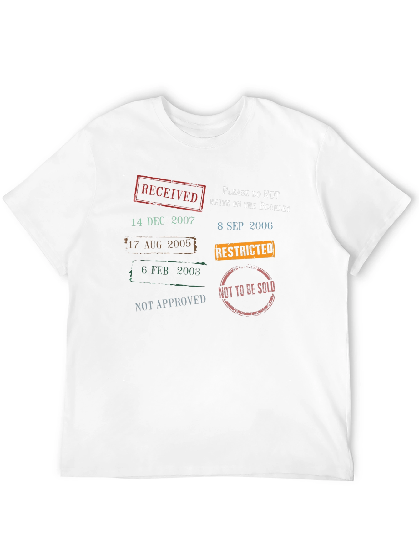 Novelty Stamp Print T-Shirt