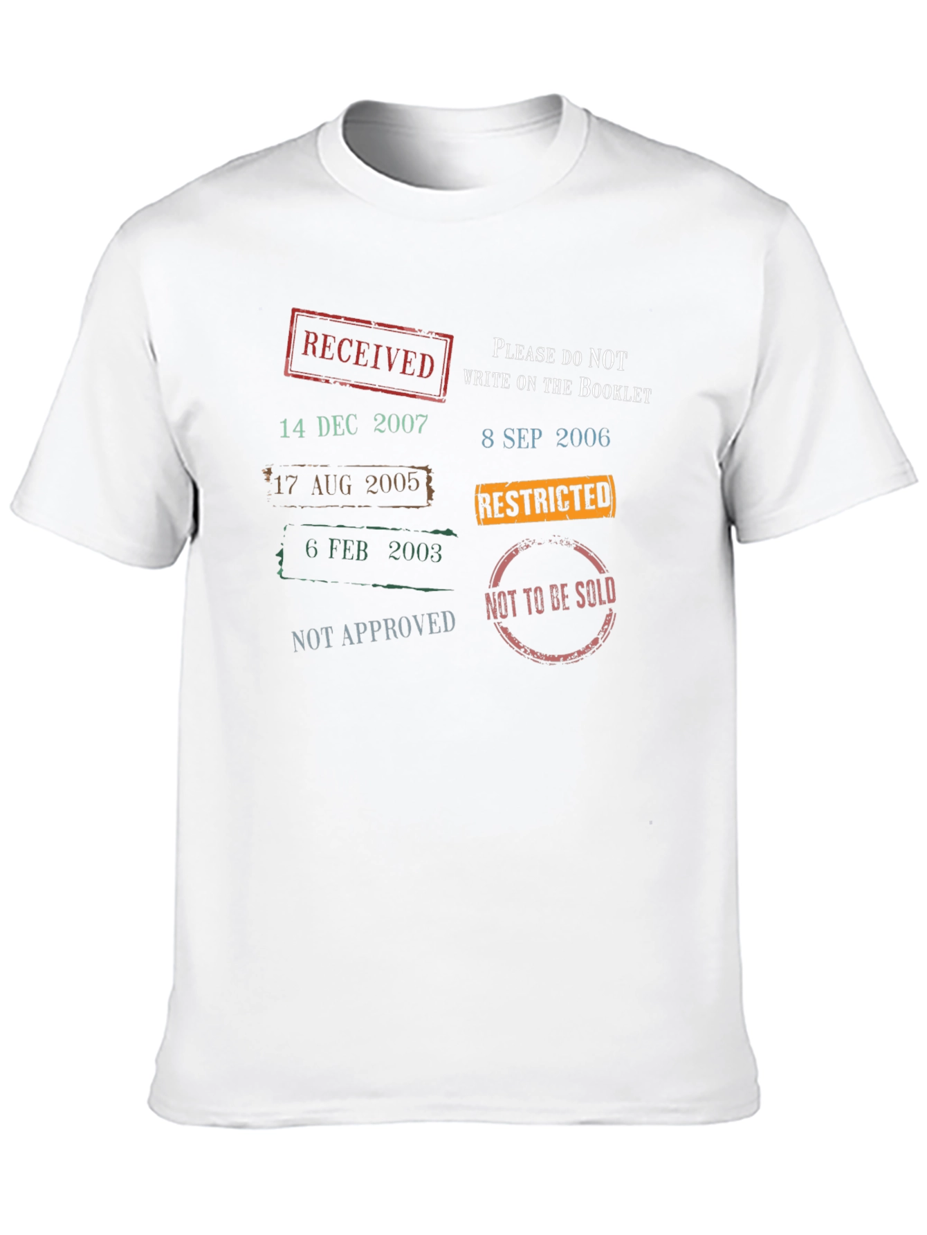 Novelty Stamp Print T-Shirt