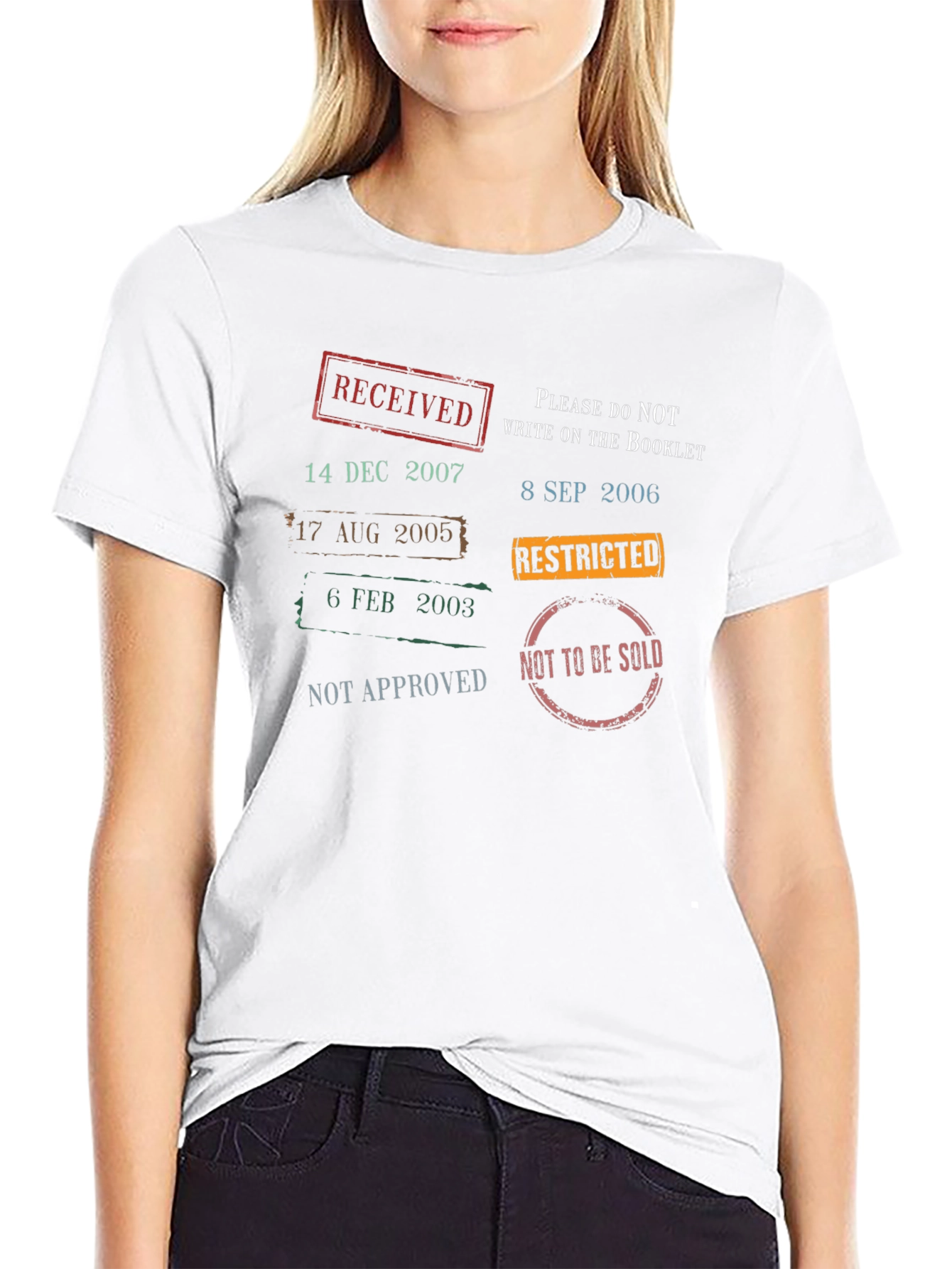 Novelty Stamp Print T-Shirt