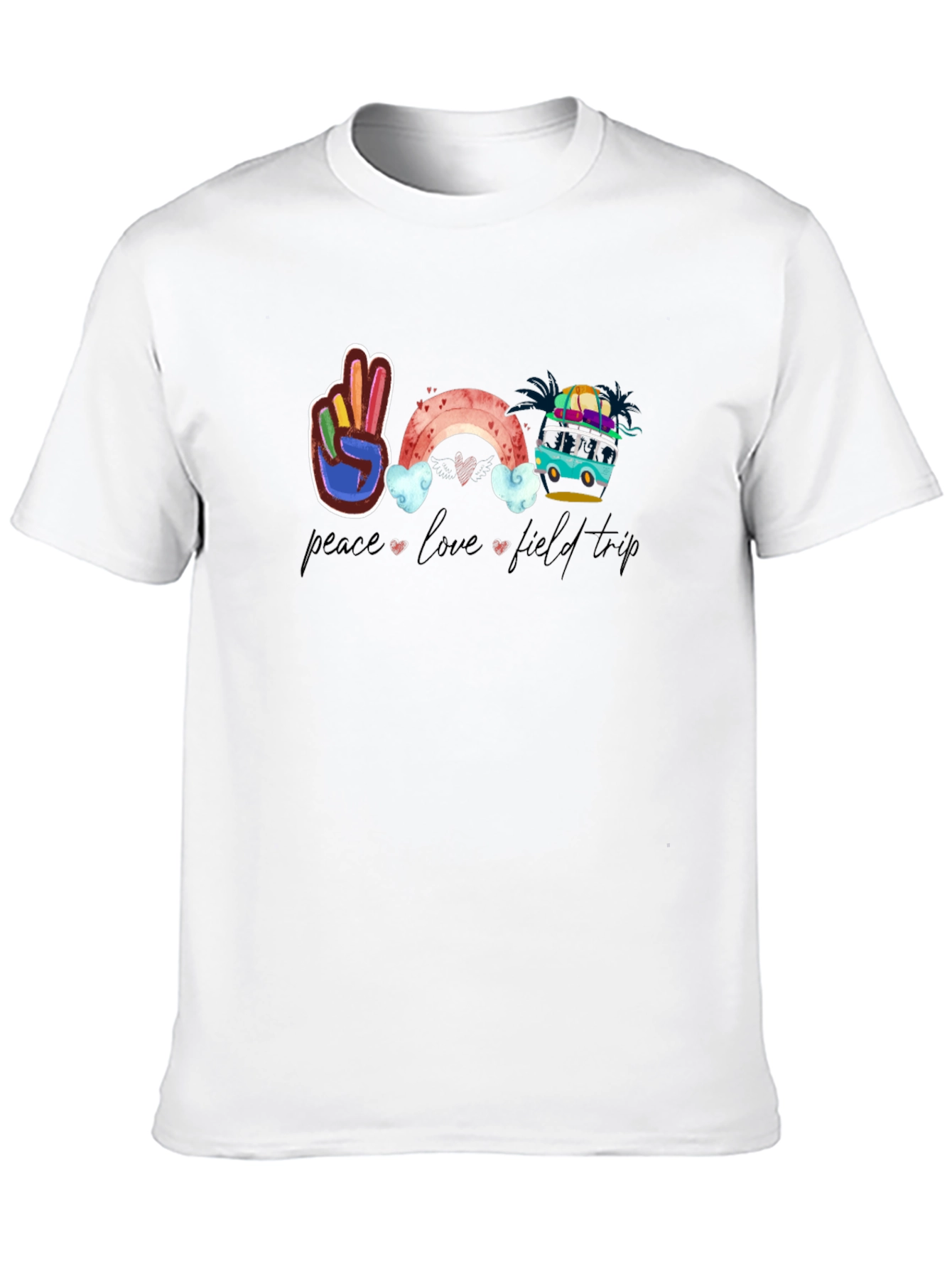 Peace Love Field Trip Graphic Tee