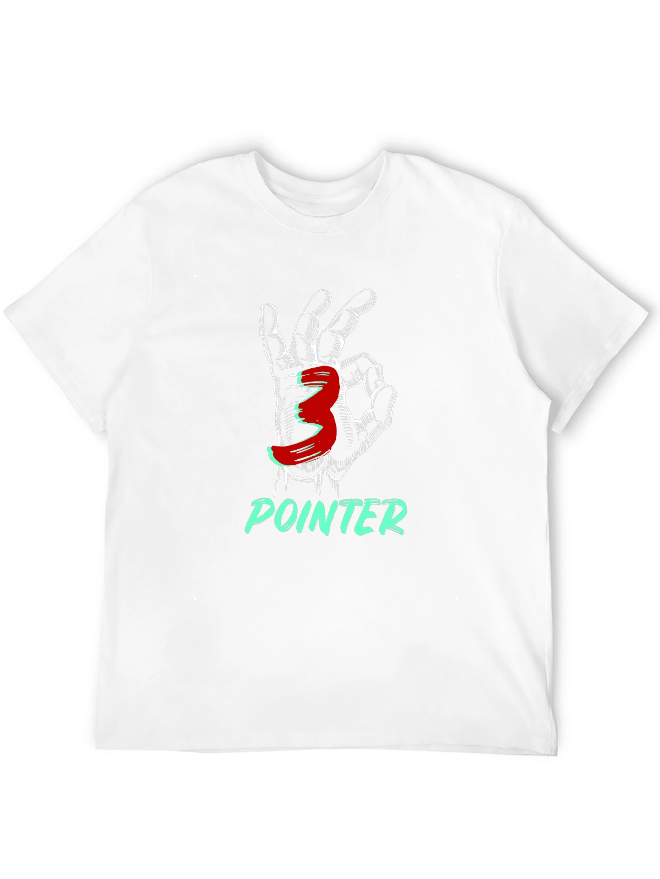 Three Pointer T-Shirt - Basketball Hand Gesture Design