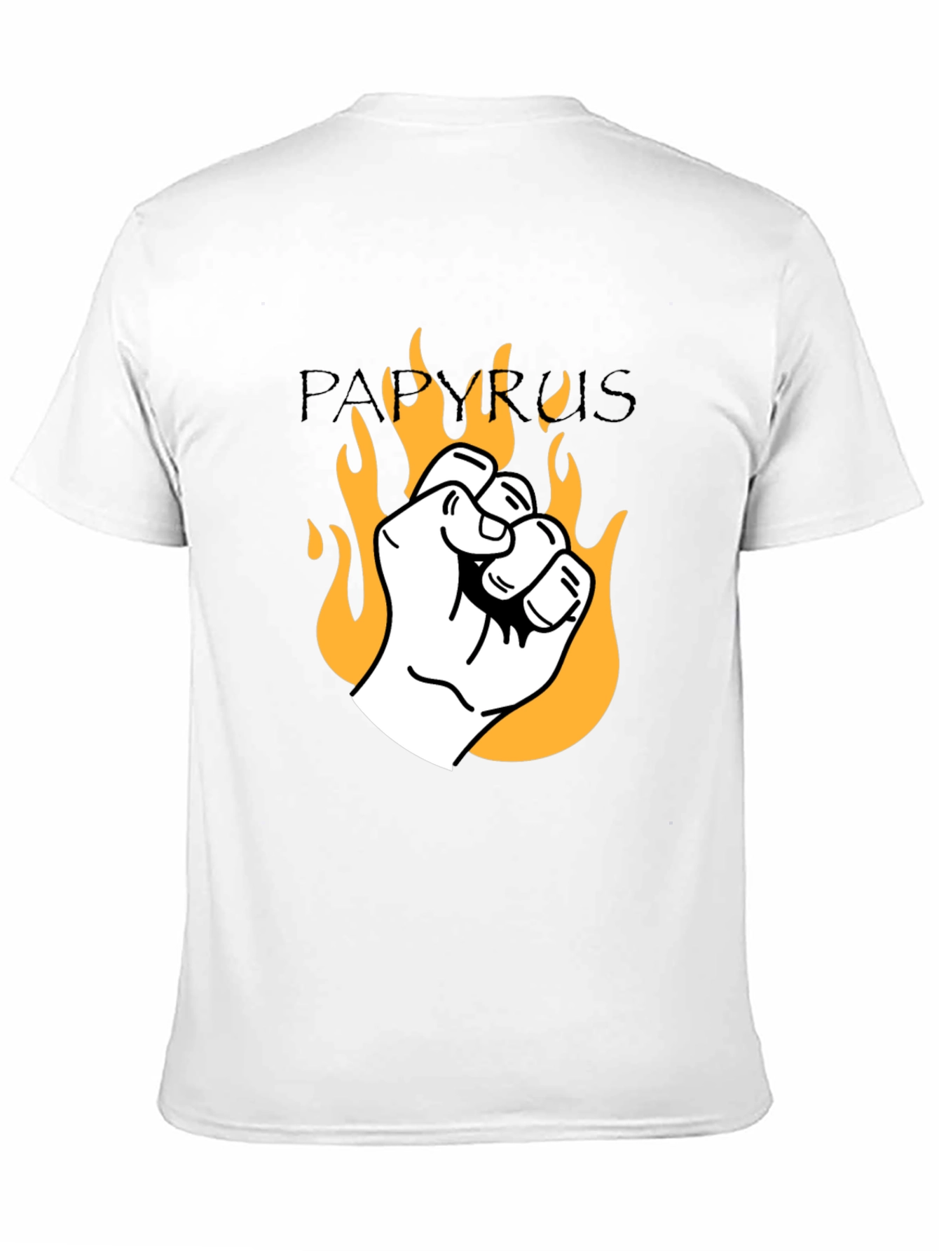 Papyrus Fist Fire Graphic T-Shirt - Black