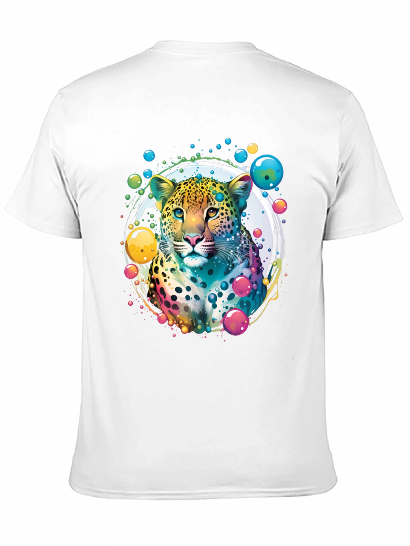 Vibrant Leopard Graphic T-Shirt