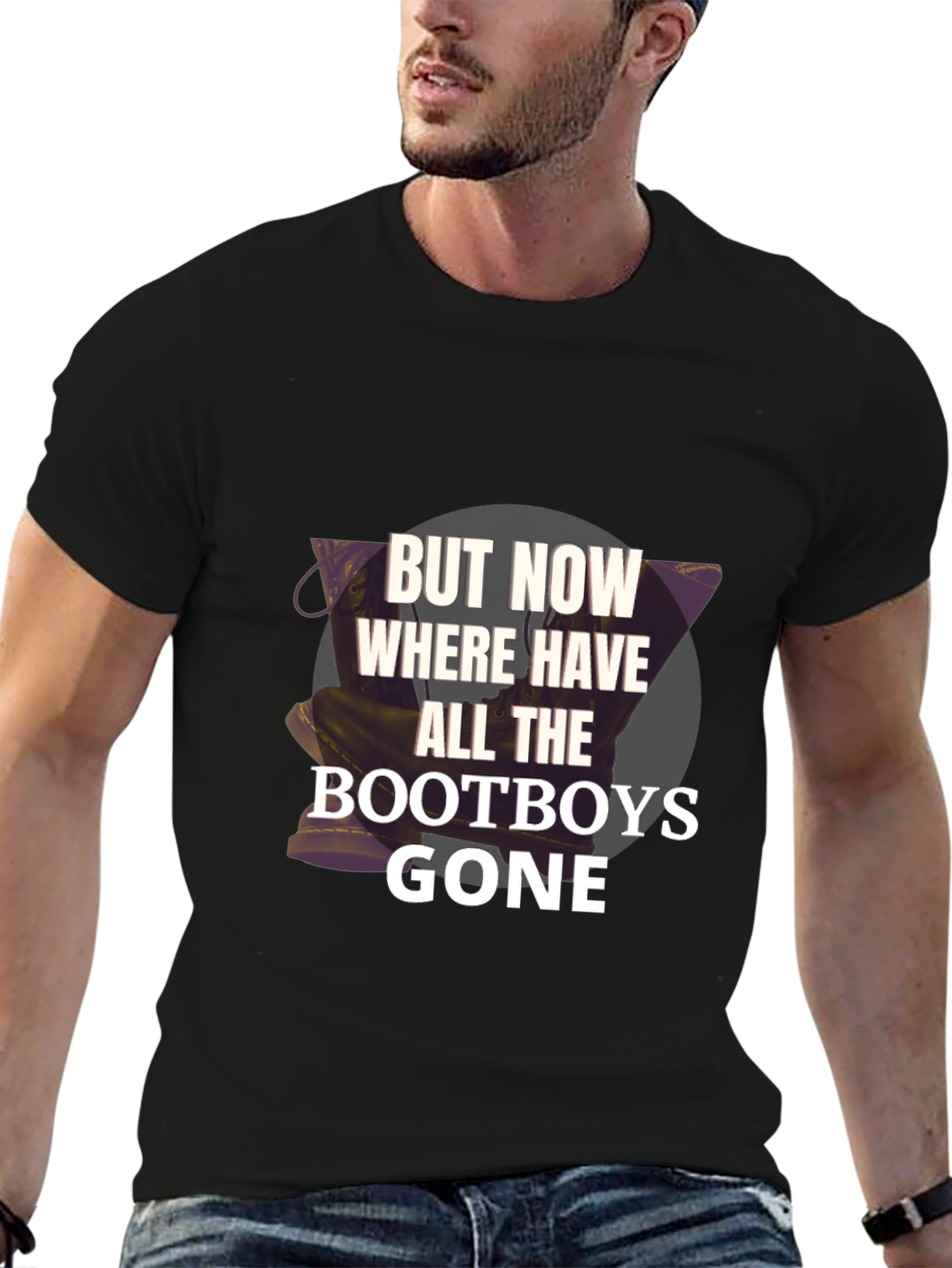Bootboys Gone Graphic Tee - Novelty Print Shirt