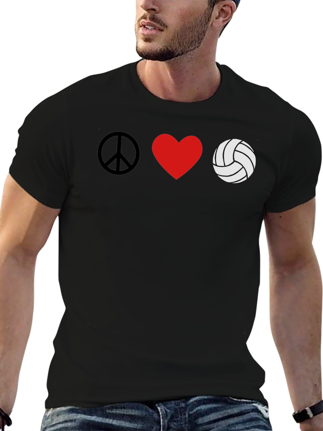 Peace Love Volleyball Graphic Tee