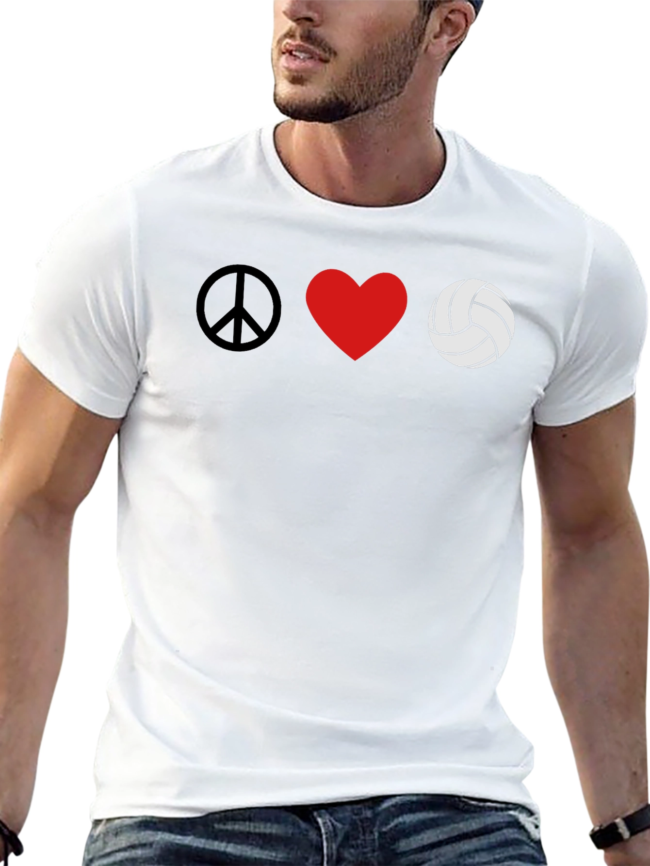 Peace Love Volleyball Graphic Tee