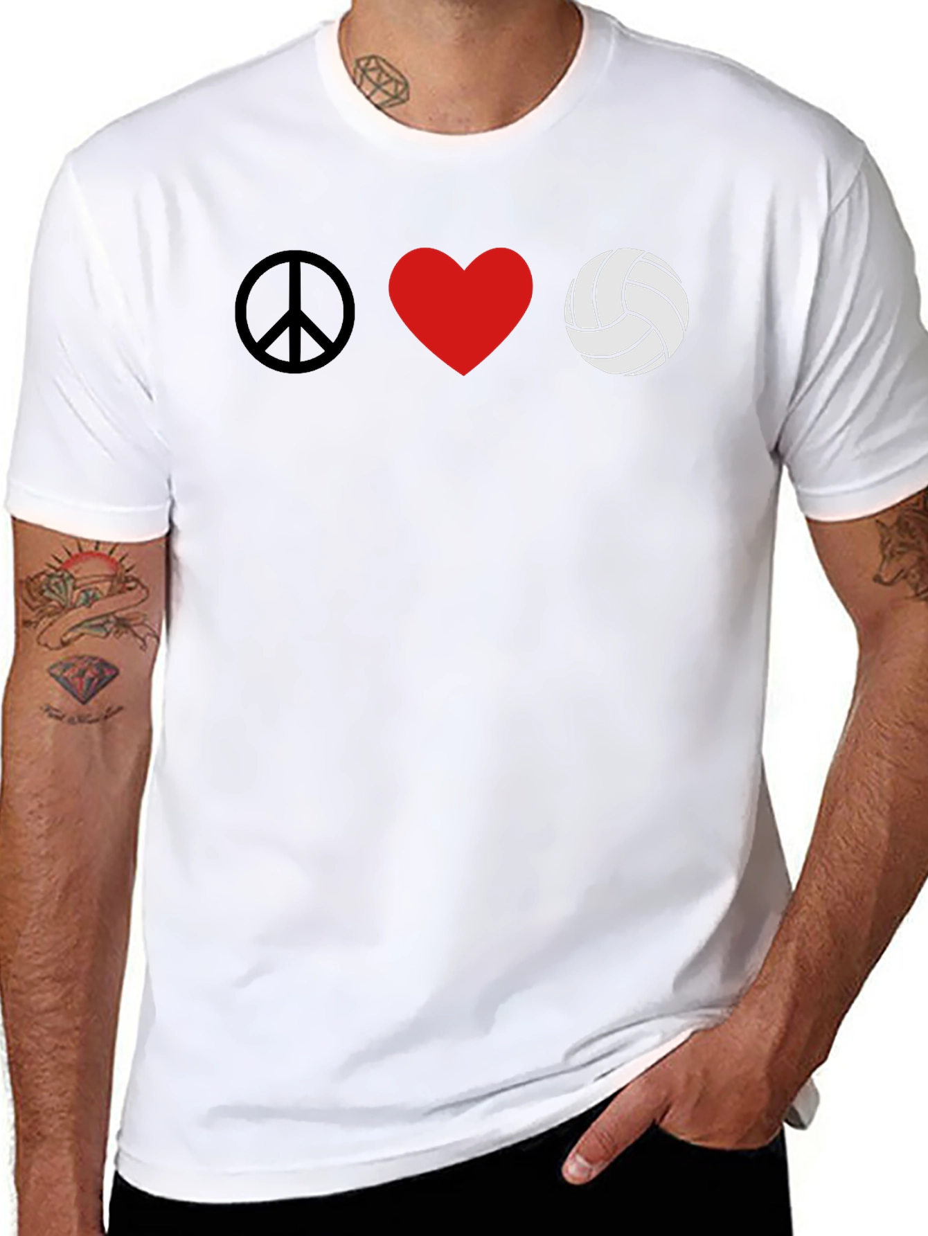 Peace Love Volleyball Graphic Tee