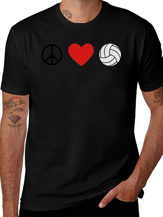 Peace Love Volleyball Graphic Tee