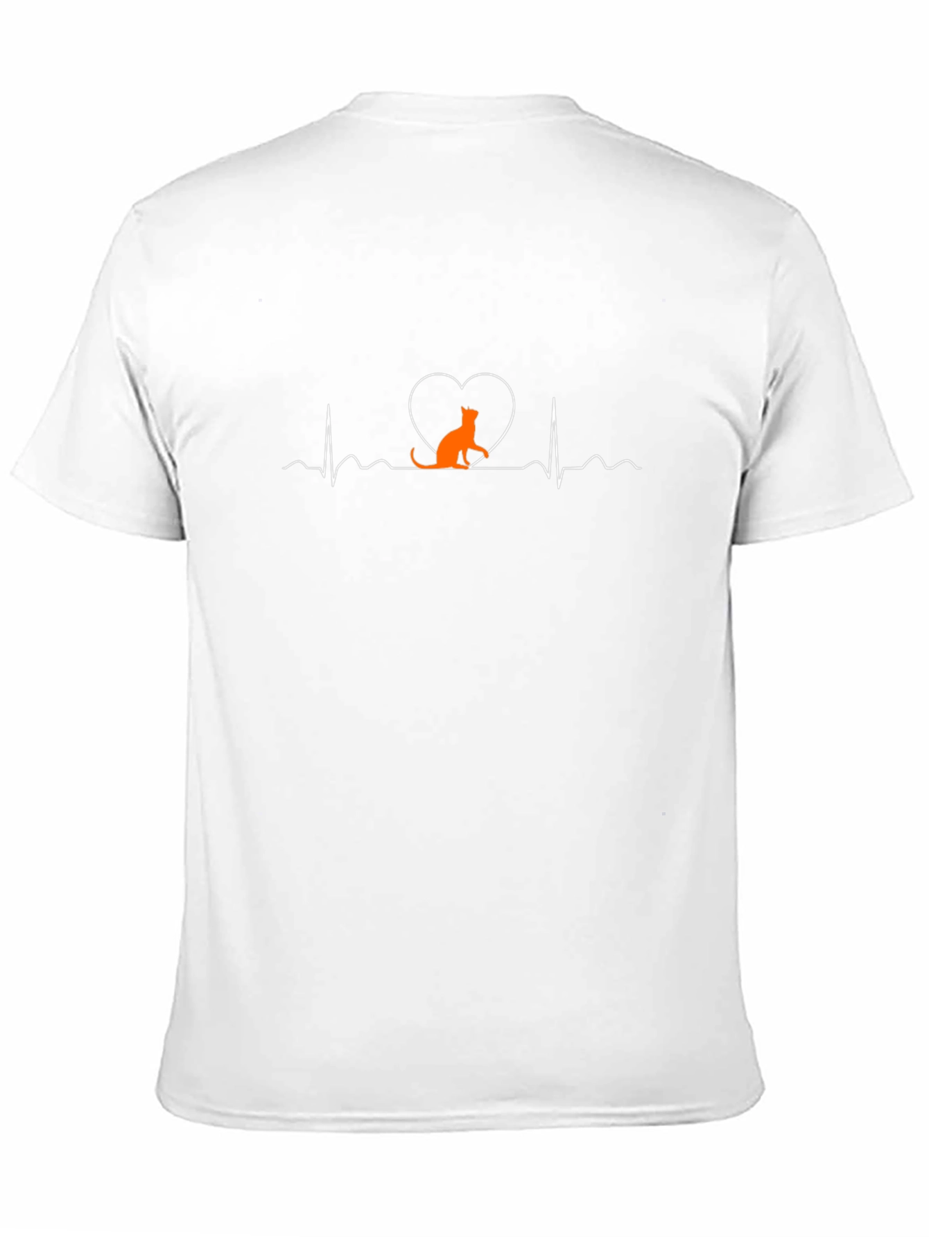 Cat Heartbeat Graphic Tee - Black