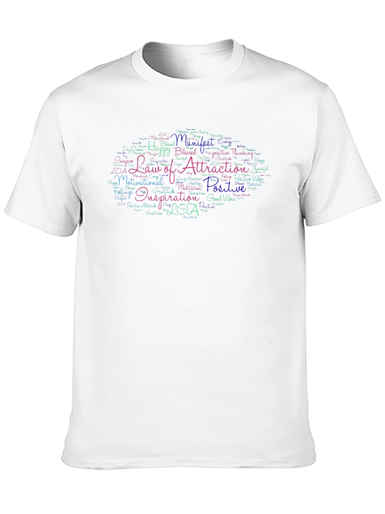 Law of Attraction Word Art Graphic T-Shirt