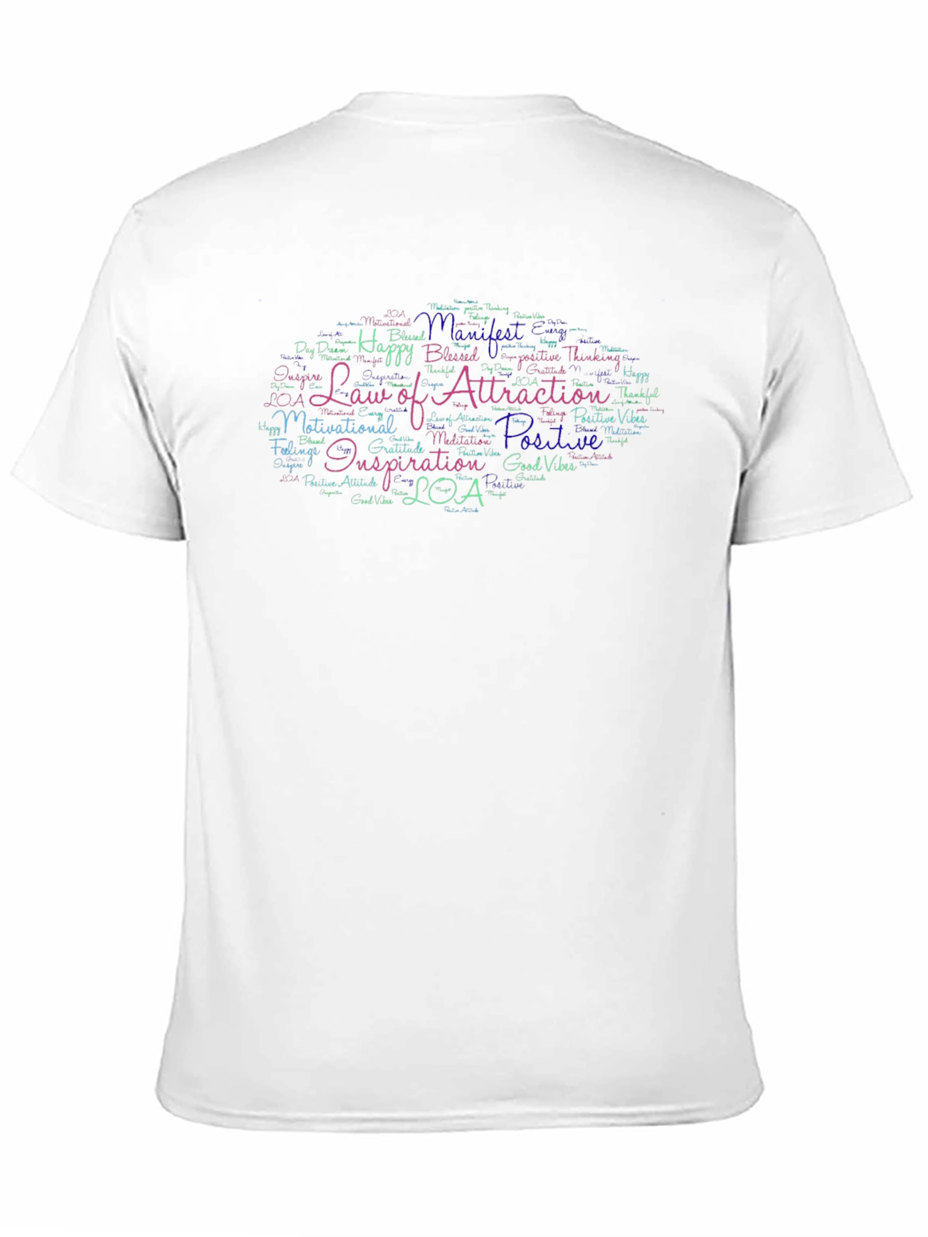 Law of Attraction Word Art Graphic T-Shirt