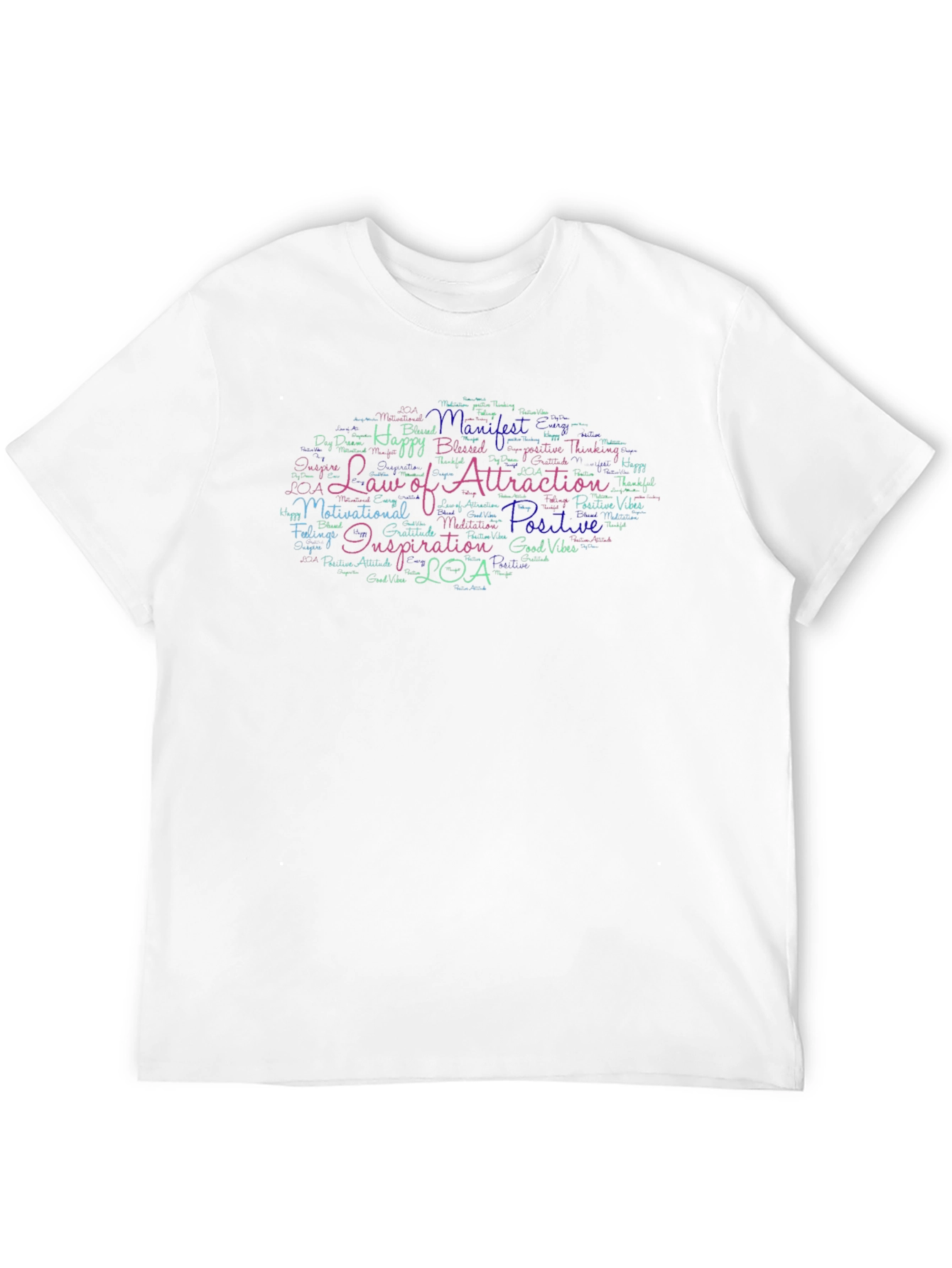 Law of Attraction Word Art Graphic T-Shirt
