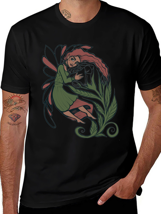 Fairy Graphic Black T-Shirt