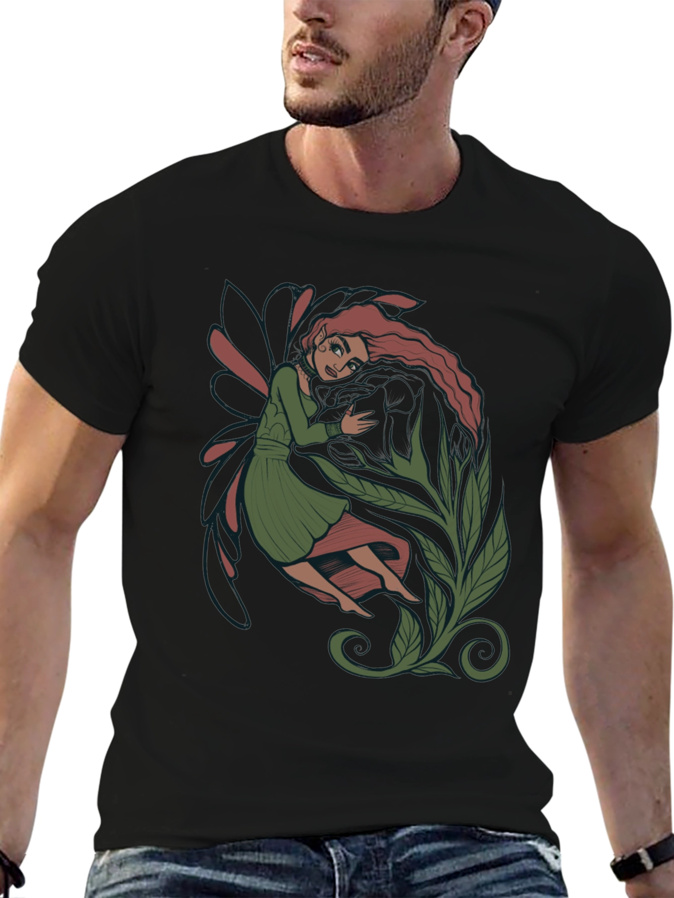 Fairy Graphic Black T-Shirt