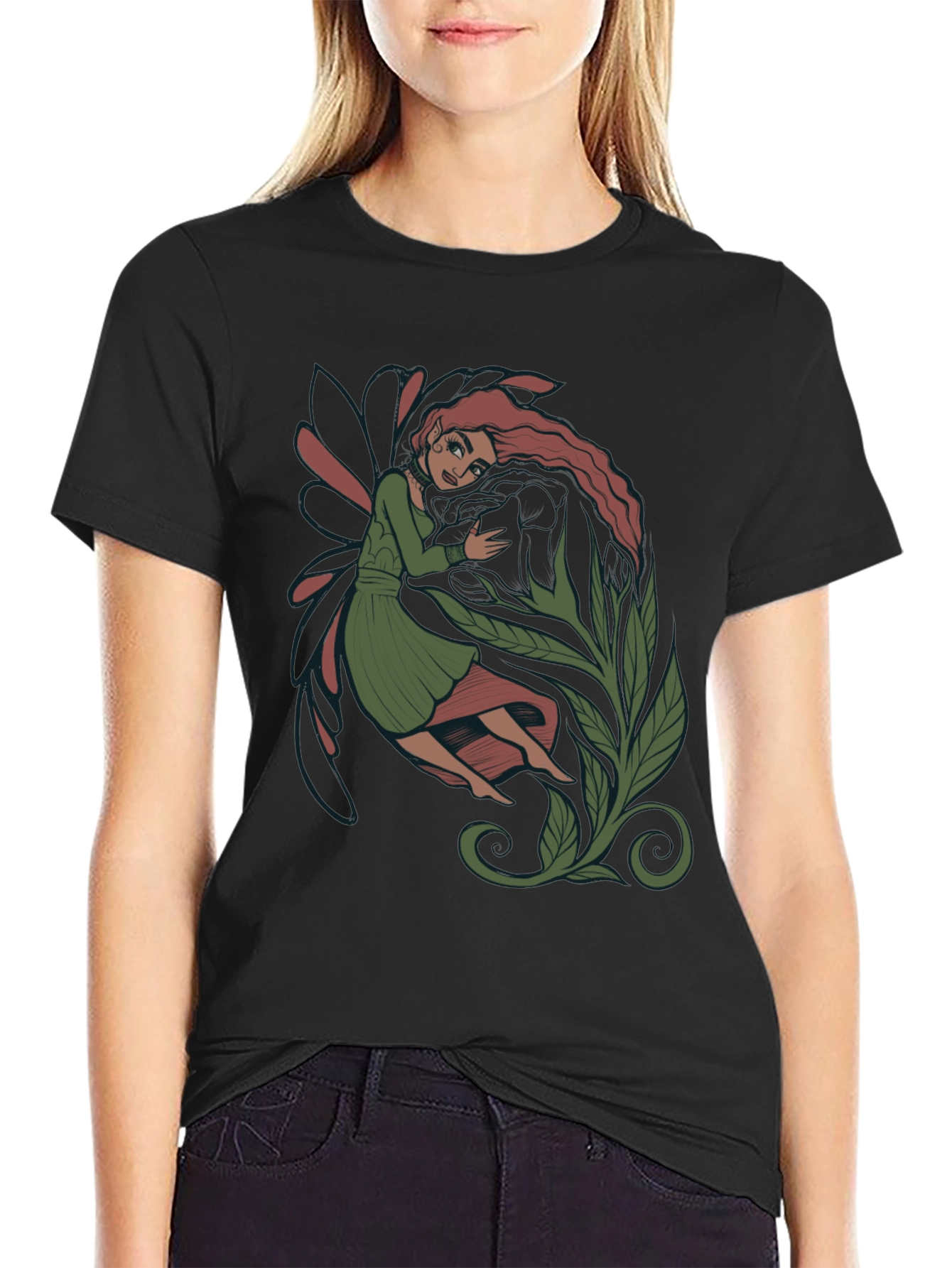 Fairy Graphic Black T-Shirt