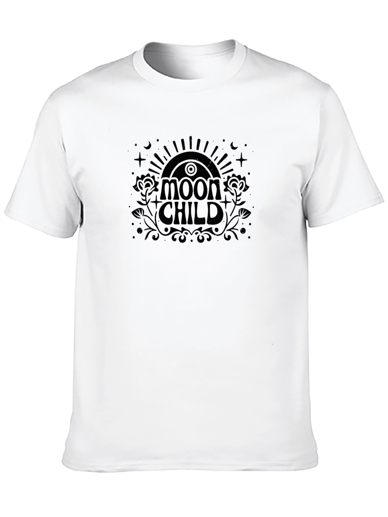 Moon Child Graphic Tee - Unisex Black T-Shirt