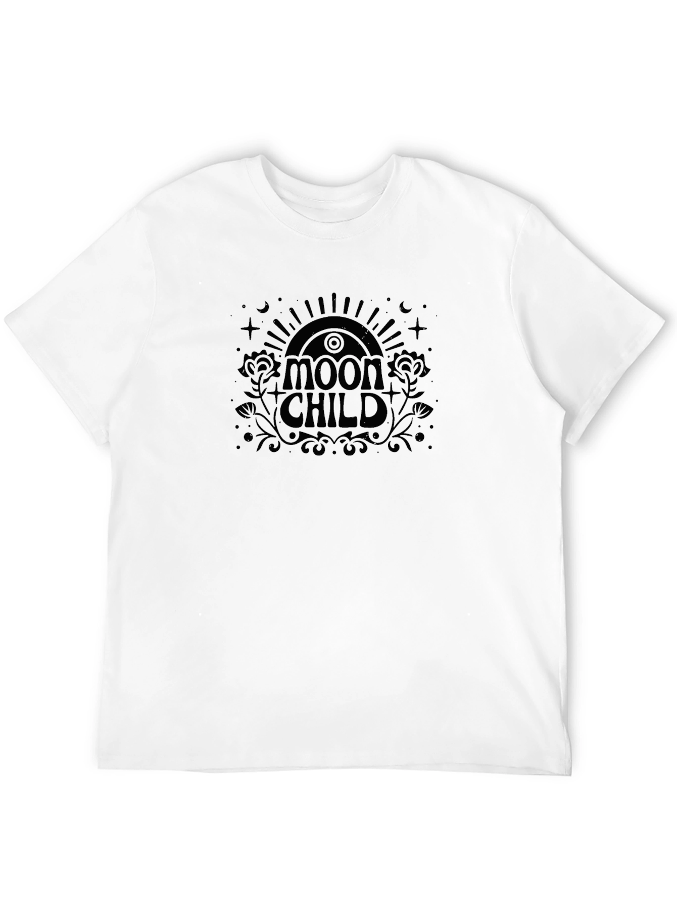Moon Child Graphic Tee - Unisex Black T-Shirt