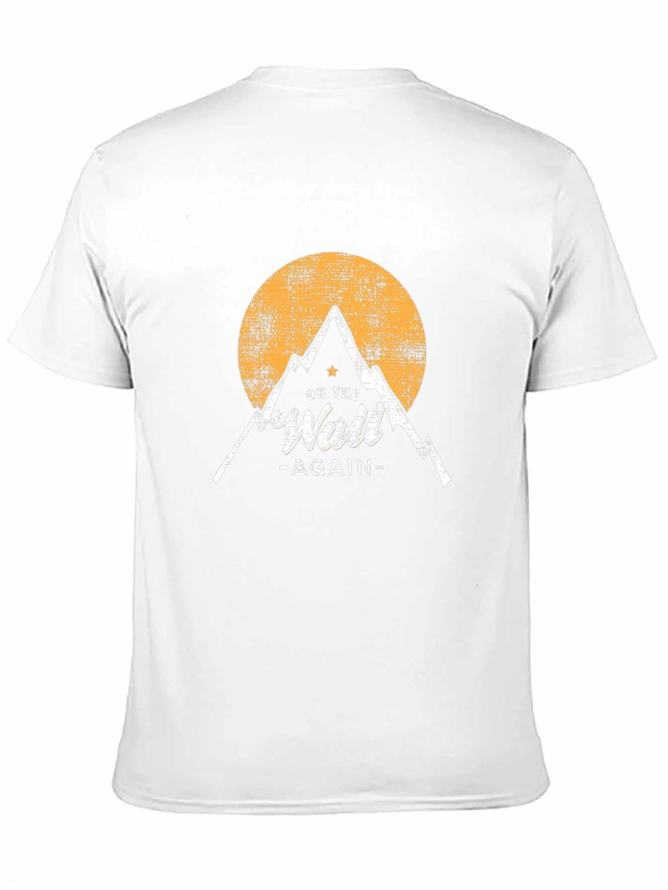 On The Wall Again Black T-Shirt - Mountain Design