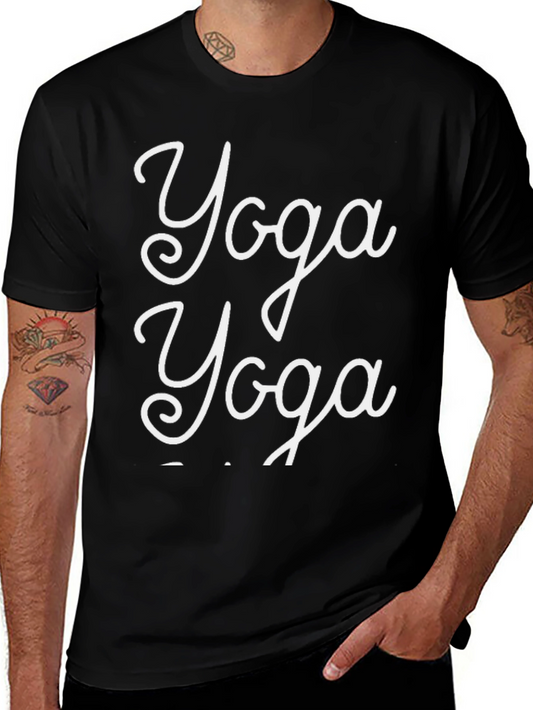 Yoga Yoga T-Shirt - Black Cotton Tee for Fitness & Relaxation