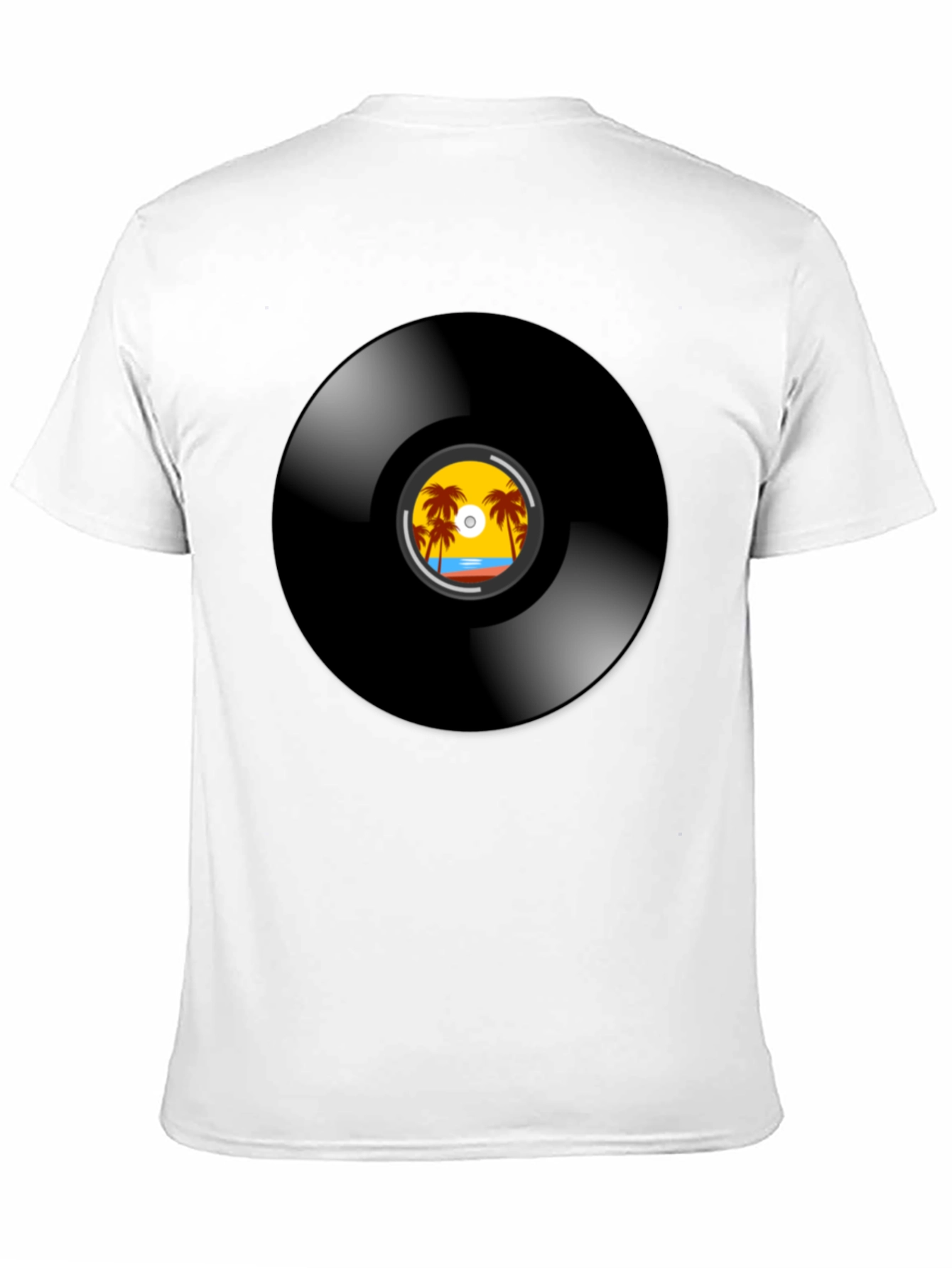 Retro Vinyl Record Beach T-Shirt