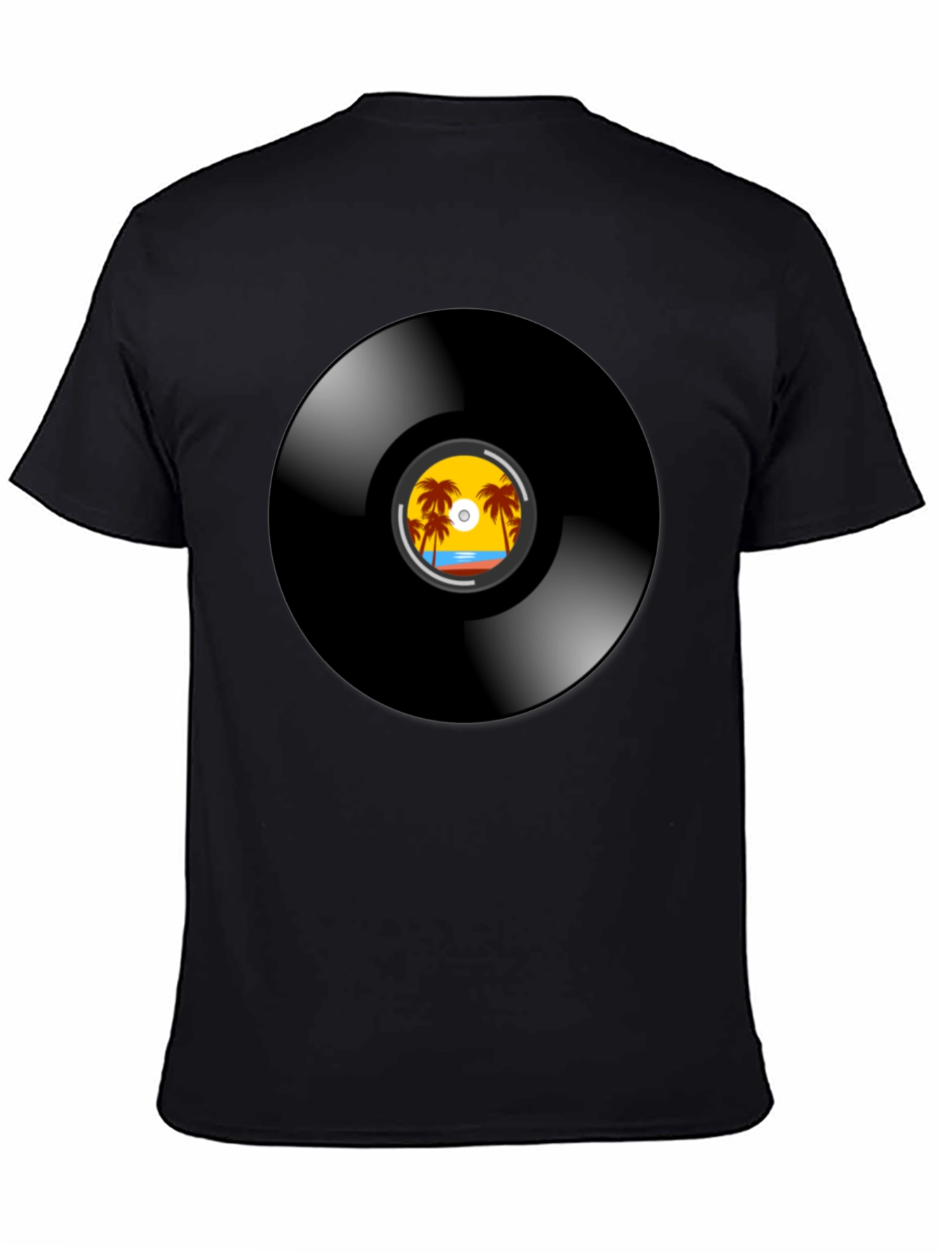 Retro Vinyl Record Beach T-Shirt