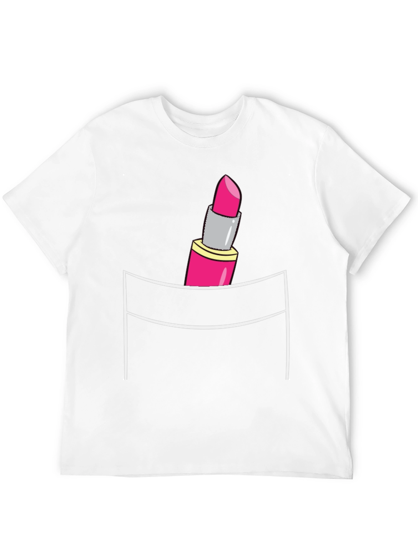 Lipstick Pocket Graphic T-Shirt - Mens Fashion Tee