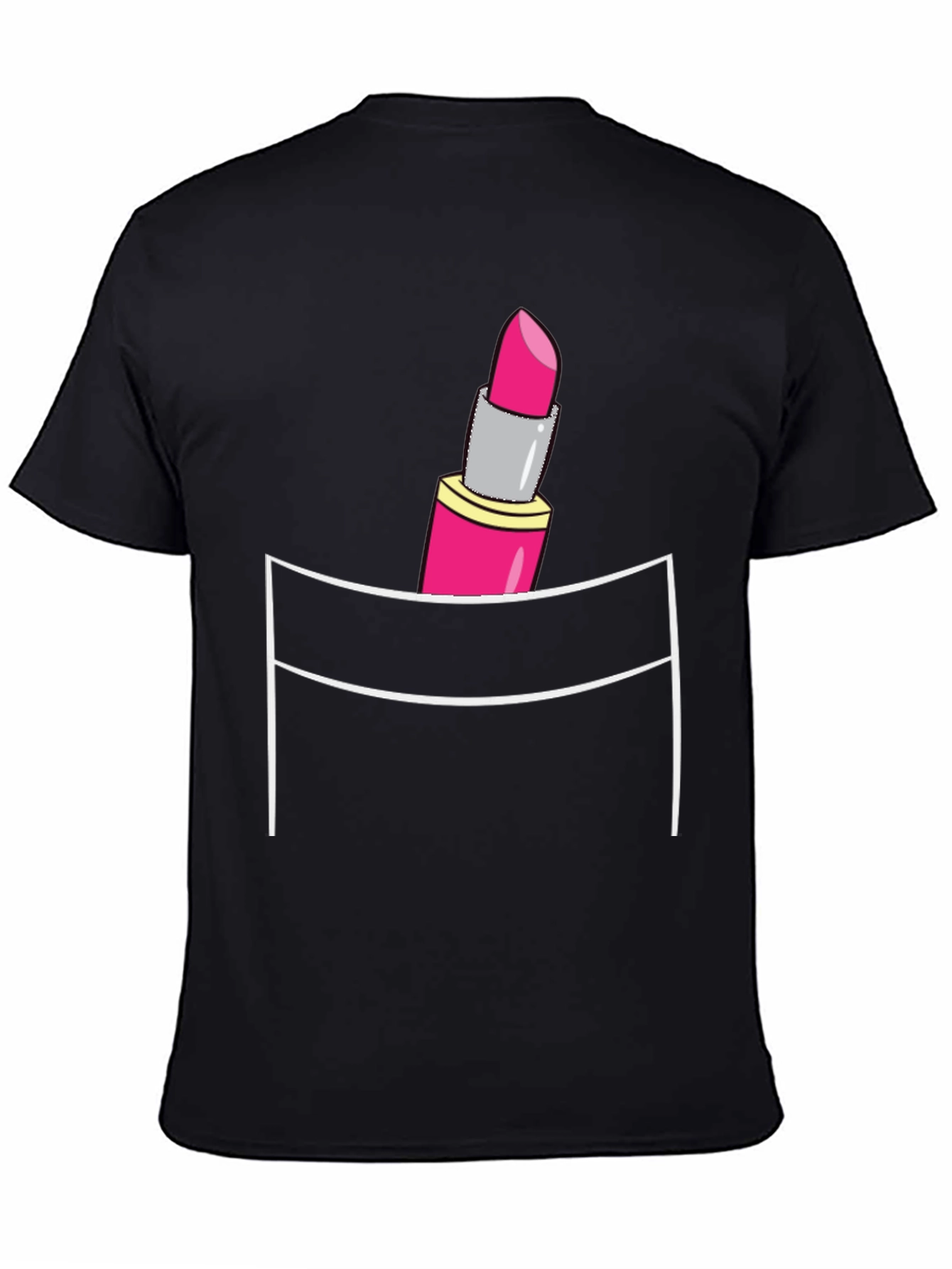Lipstick Pocket Graphic T-Shirt - Mens Fashion Tee