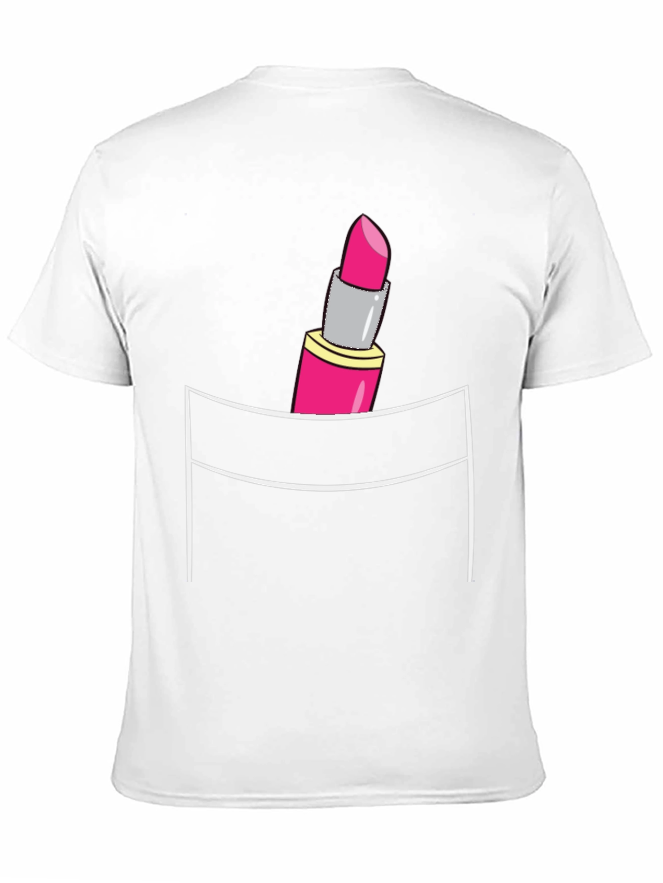 Lipstick Pocket Graphic T-Shirt - Mens Fashion Tee