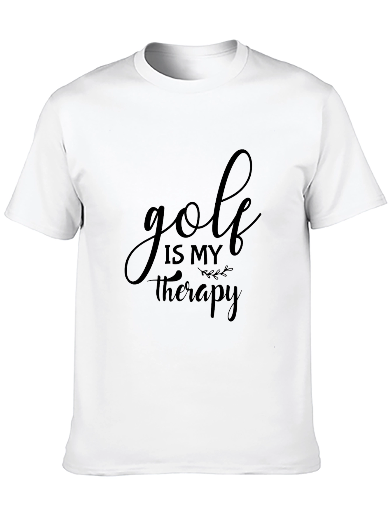 Golf is My Therapy Tee - Black Graphic T-Shirt