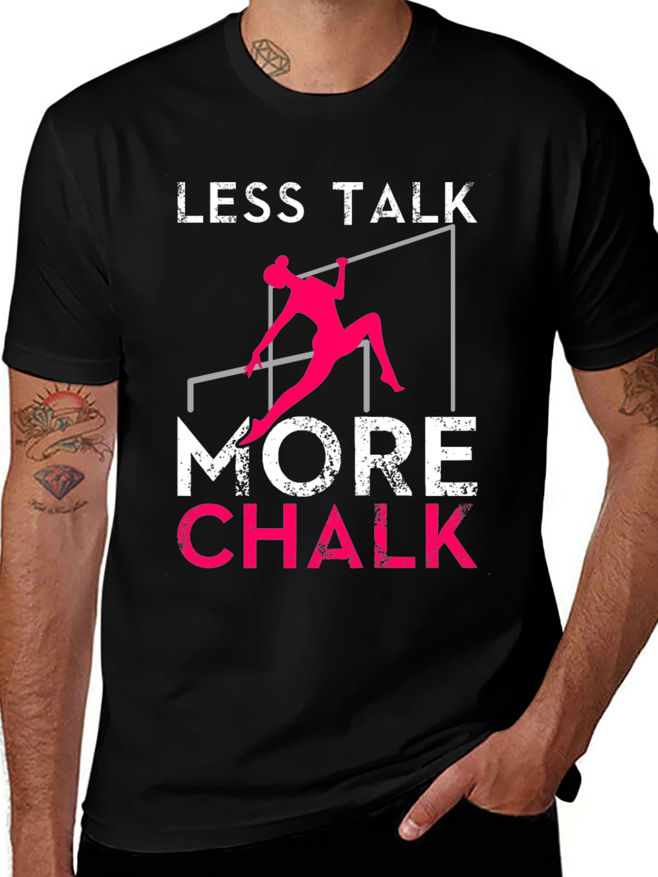 Gymnastics T-Shirt - Less Talk More Chalk