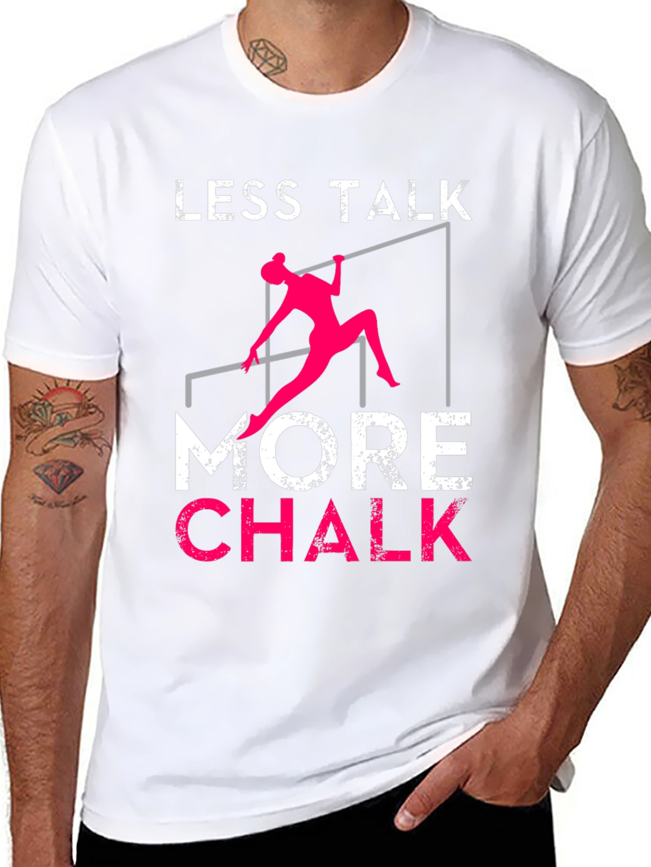 Gymnastics T-Shirt - Less Talk More Chalk