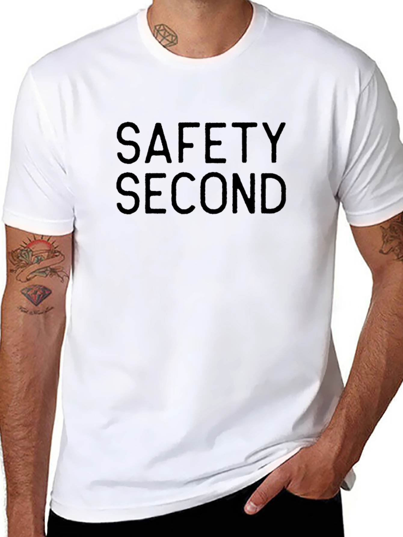 Safety Second Black Crewneck T-Shirt