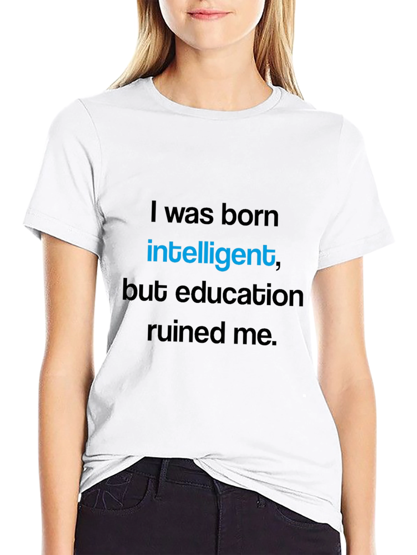 Born Intelligent Graphic T-Shirt - Novelty Tee