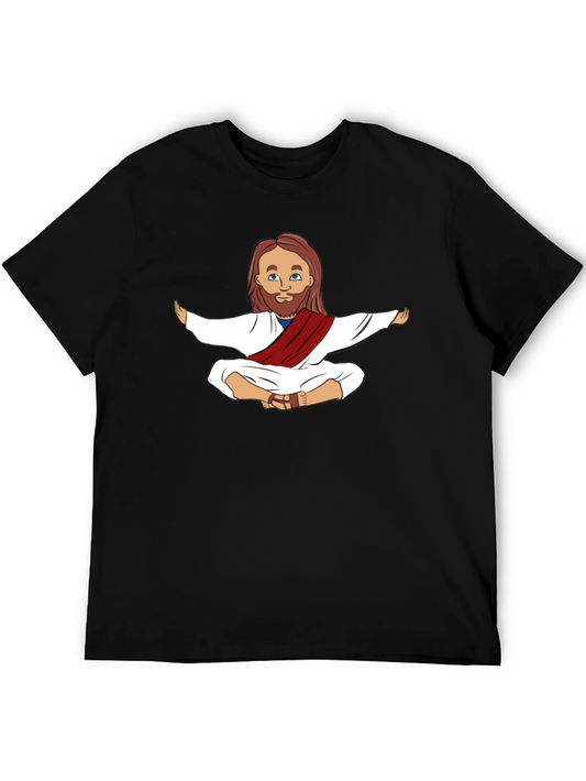Meditating Jesus Graphic T-Shirt