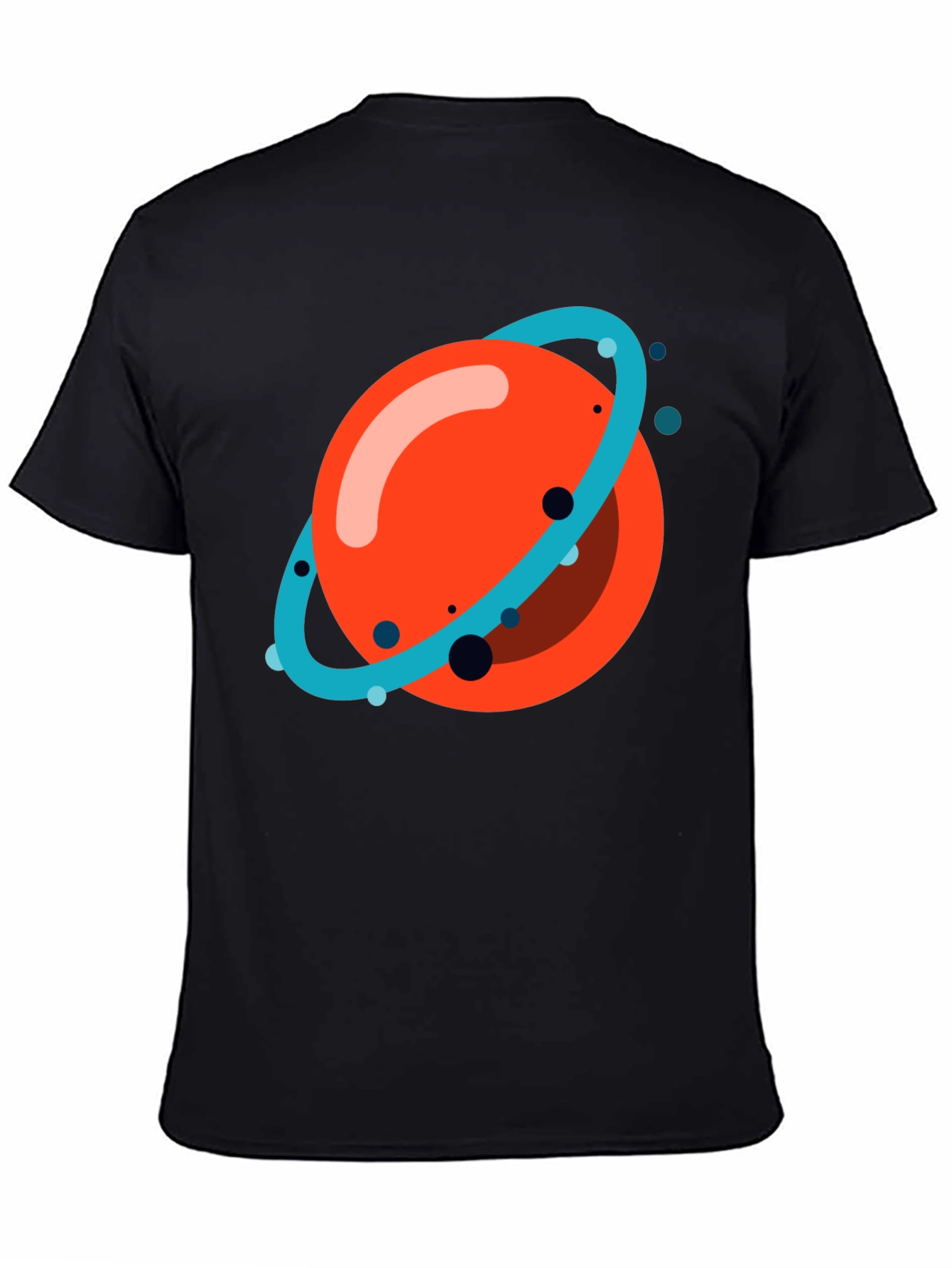 Planet Graphic Tee - Casual Black T-Shirt