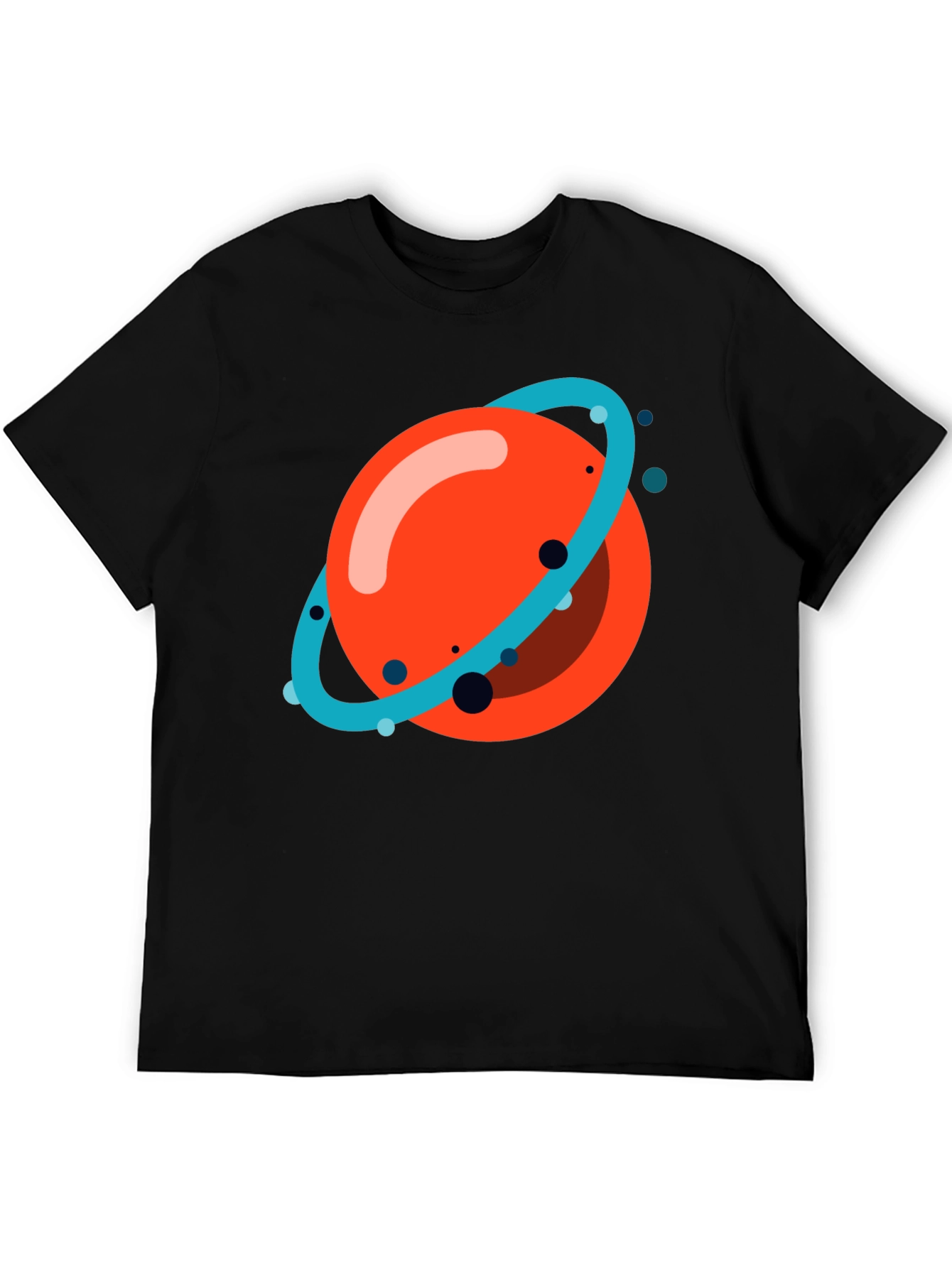 Planet Graphic Tee - Casual Black T-Shirt