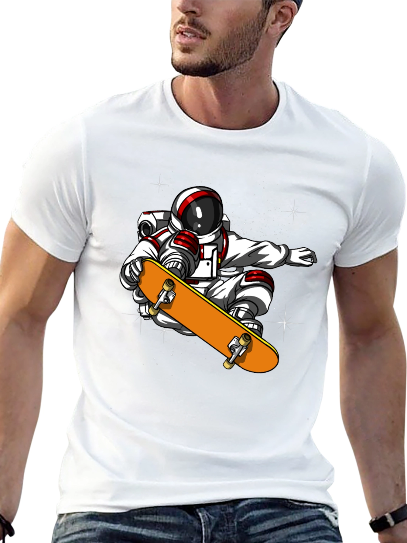 Astronaut Skateboard T-Shirt