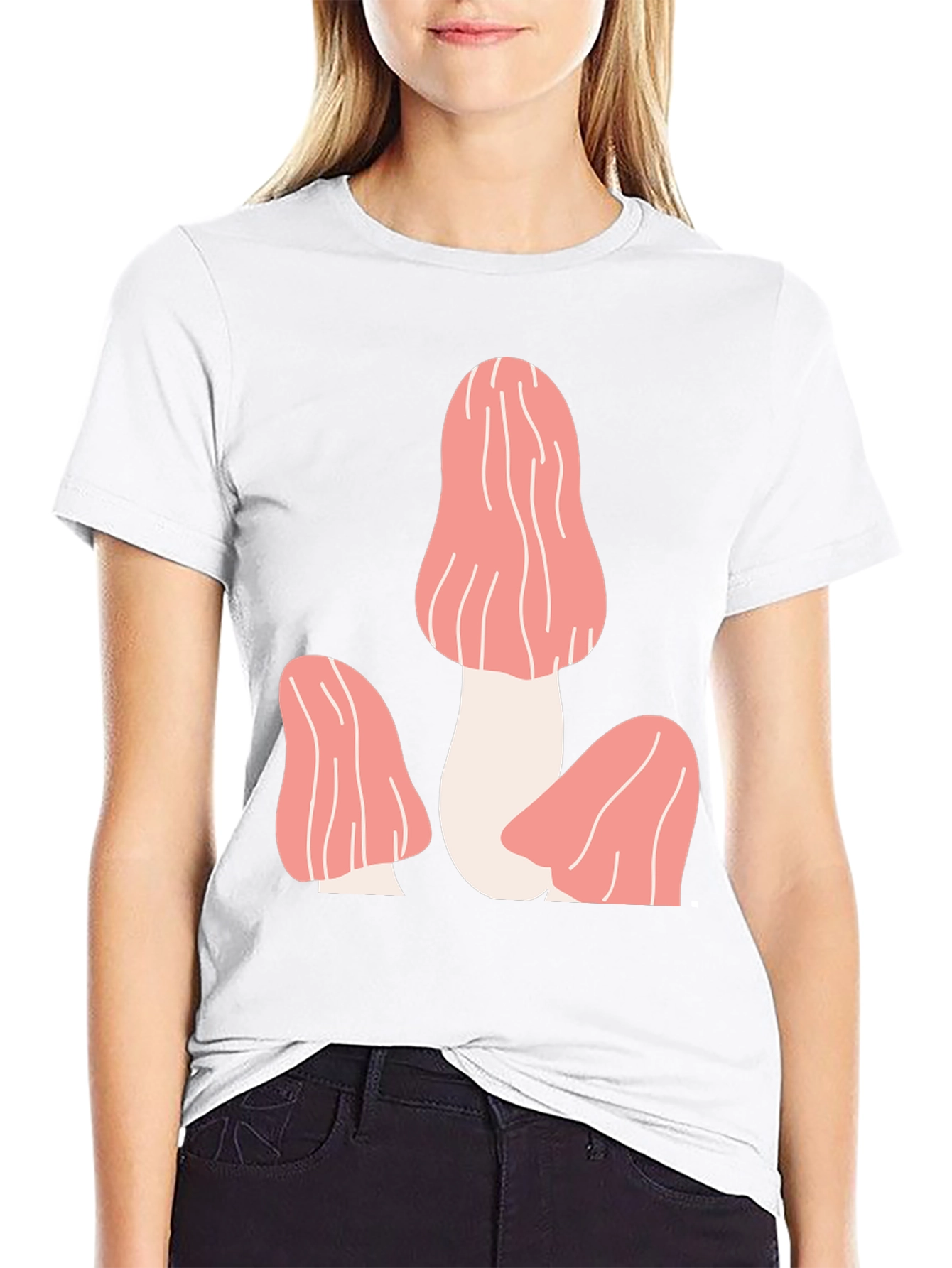 Mushroom Graphic Tee - Funky Black T-Shirt