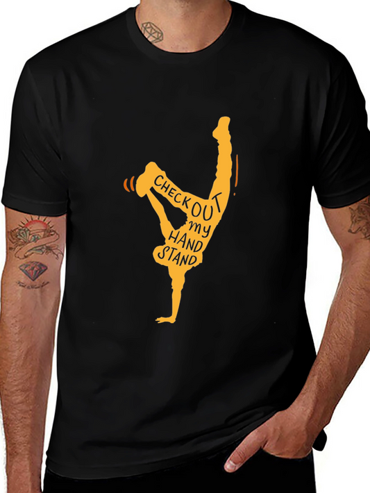Handstand Graphic Tee - Unique Novelty T-Shirt