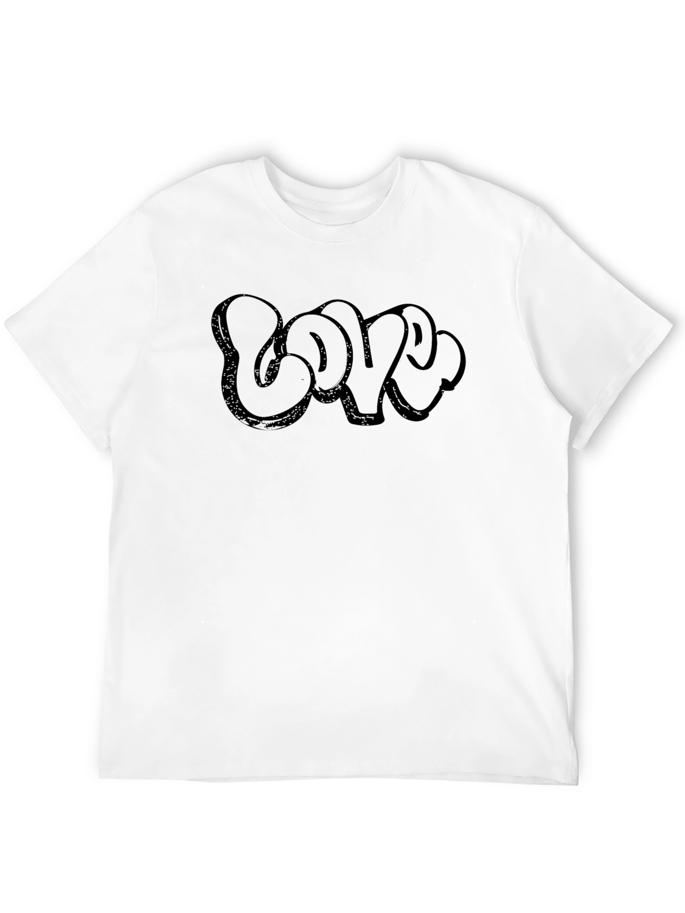 Love Bubble Graffiti Black T-Shirt