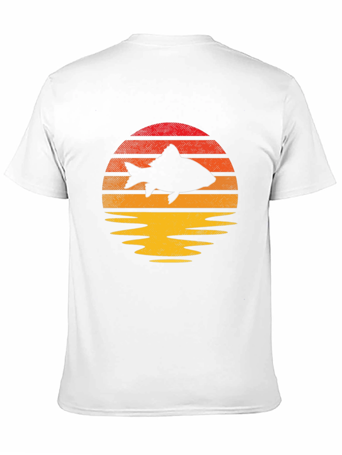 Sunset Fish Graphic Tee - Unique Black T-Shirt