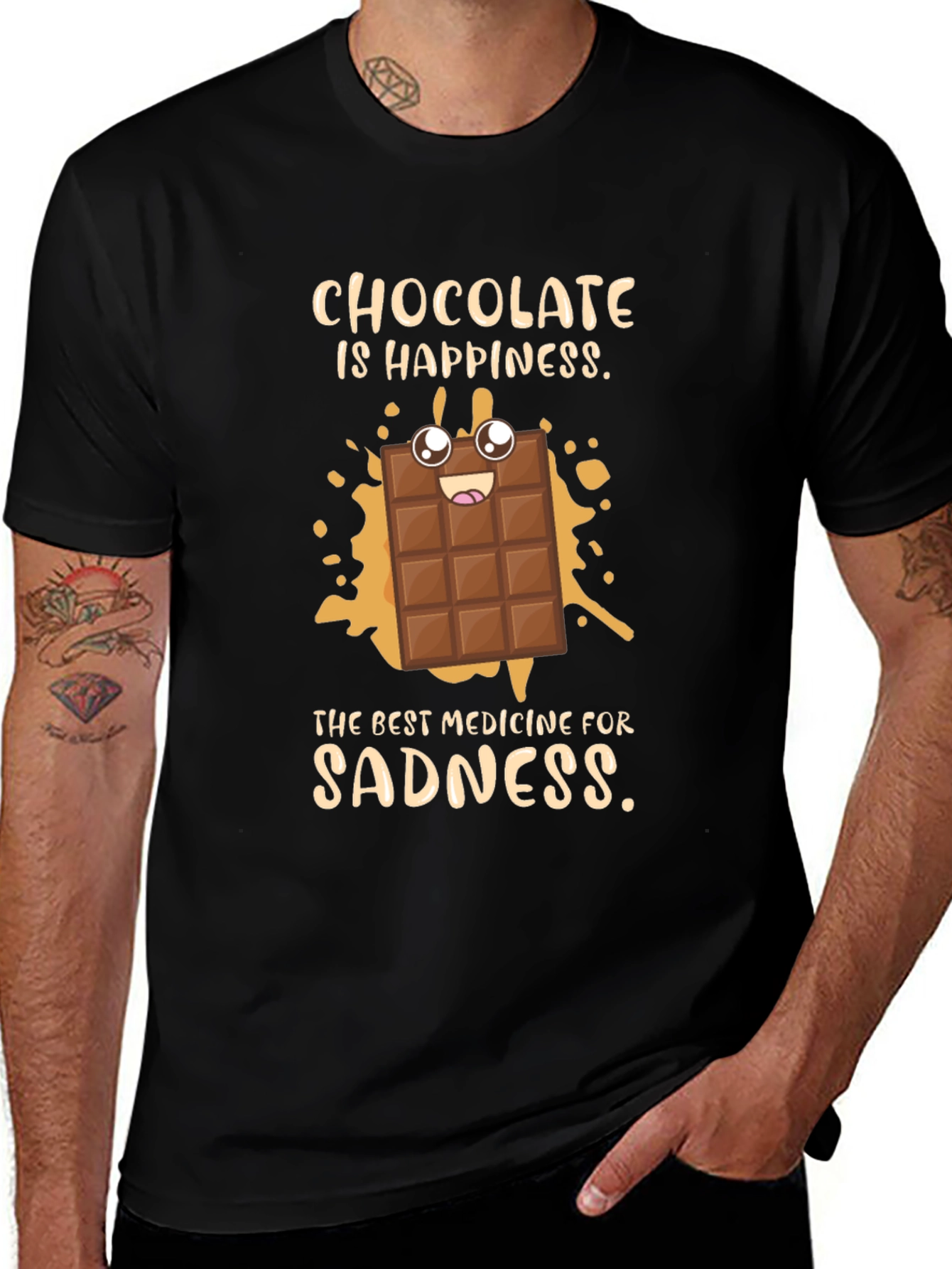 Chocolate Happiness Graphic T-Shirt