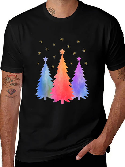 Festive Watercolor Christmas Tree T-Shirt
