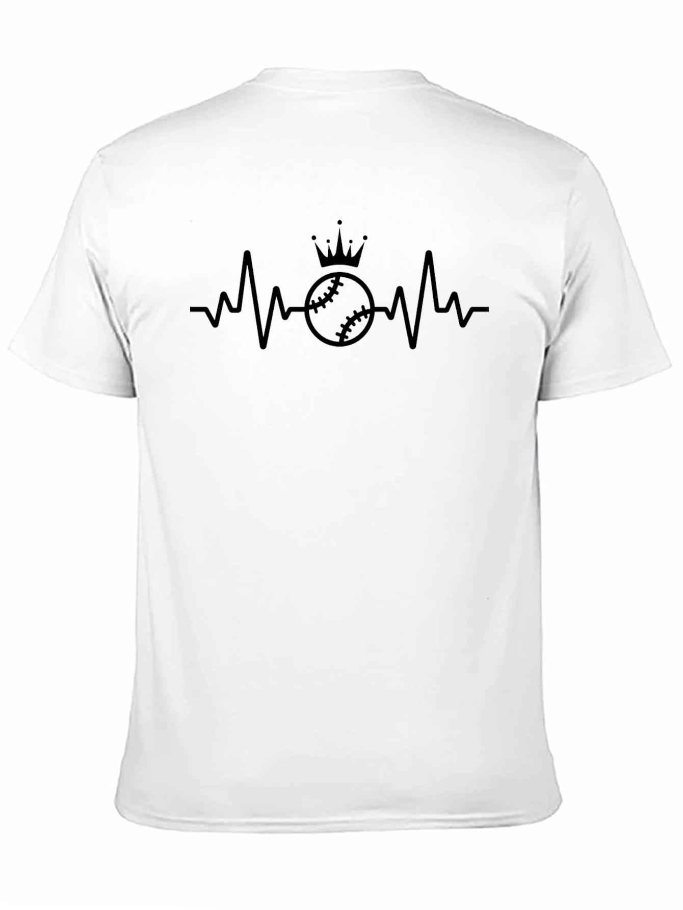 Baseball Heartbeat Crown Graphic Tee