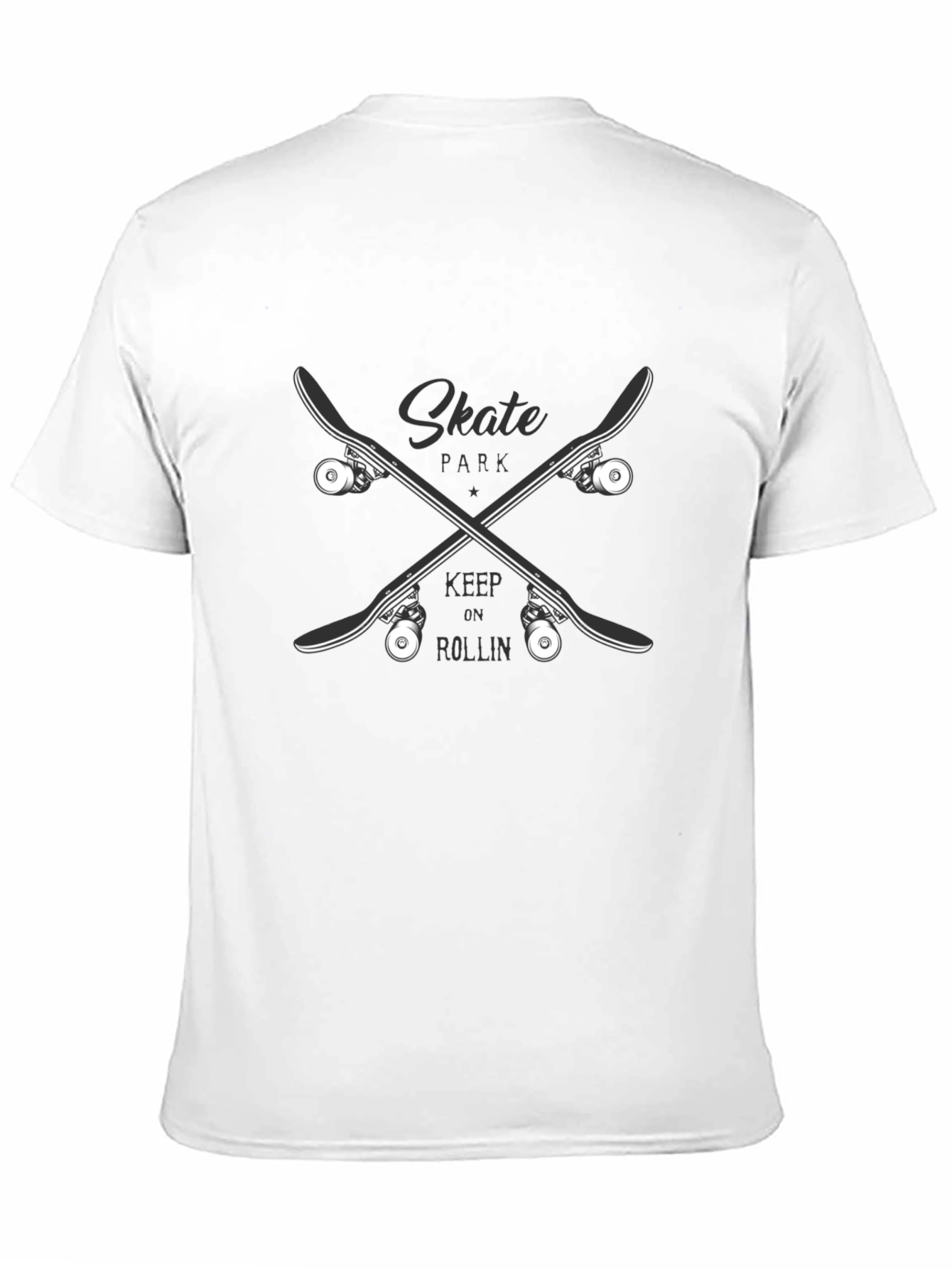 Skate Park T-Shirt - Keep on Rollin - Black