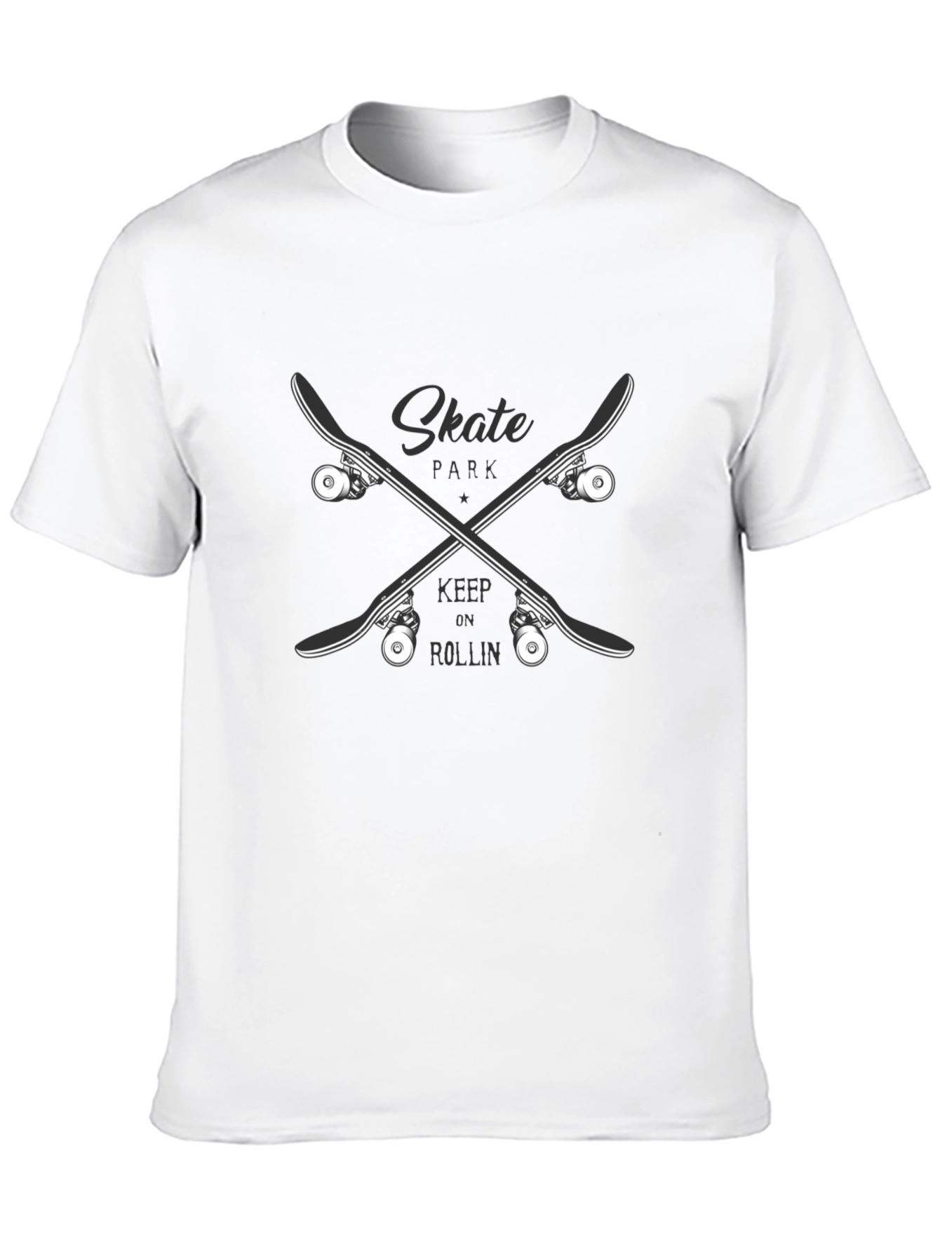 Skate Park T-Shirt - Keep on Rollin - Black