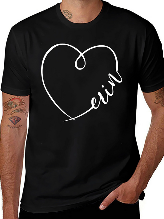 Erin Heart Graphic Black T-Shirt